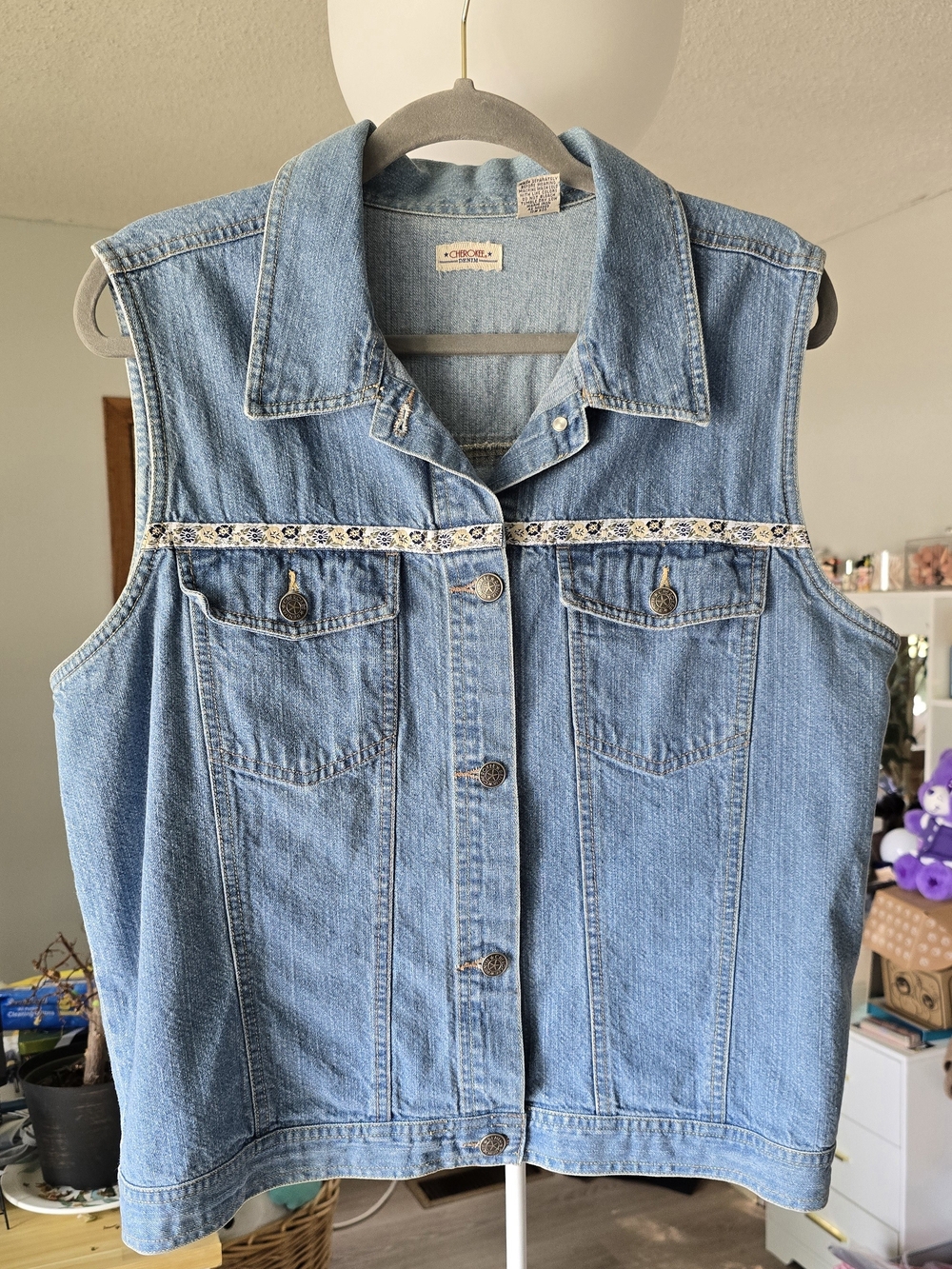 Cheerokee Blue Denim Vest